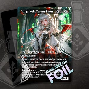 Valgavoth, devorador de terrores: magnífico arte alternativo personalizado completo: asombroso horror arcano: poder inquietante y atemporal: anime waifu