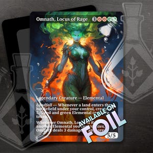 Omnath, Locus of Rage - Amazing Alternate Full Custom Art - Elemental Goddess: Majesty in Nature - Waifu