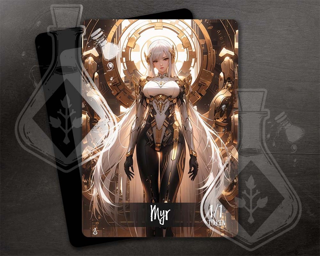MYR Token for TCG - Full Custom Art - Gorgeous Anime Robot Golden ...