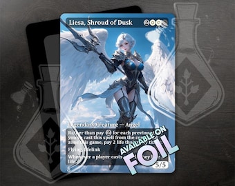 Liesa, Shroud of Dusk - Gorgeous Alternate Full Custom Art ANGEL - Divine Seraphim: Glorious, Resplendent Celestial Being - Anime waifu