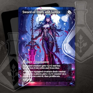 Zwaard van waarheid en gerechtigheid - prachtige alternatieve full custom art - Sword-Wielding Demoness: Beauty Blends with Power - Anime waifu