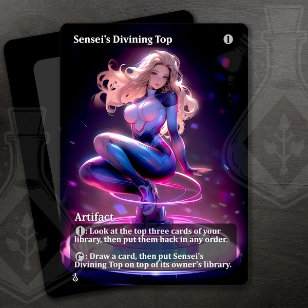 Sensei's Divining Top  - Amazing Alternate Full Custom Art - Waifu Anime Neon Star