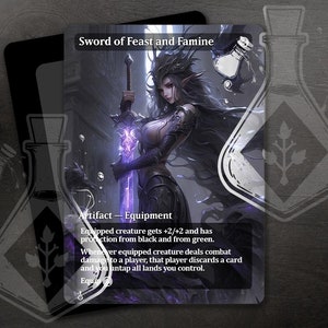 Sword of Feast and Famine - Gorgeous Alternate Full Custom Art - Elegant Warrior: Cursed Sword, Noble Heart - Anime waifu