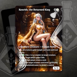 Kenrith, de geretourneerde koning - geweldige alternatieve volledige aangepaste kunst - Anime Waifu op een gouden troon