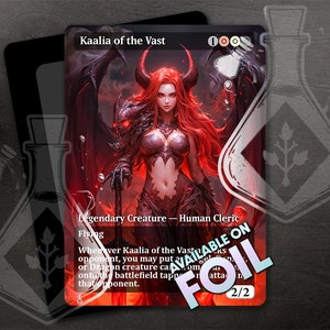Kaalia of the Vast  - Amazing Alternate Full Custom Art - Anime Waifu version - Horns and wings