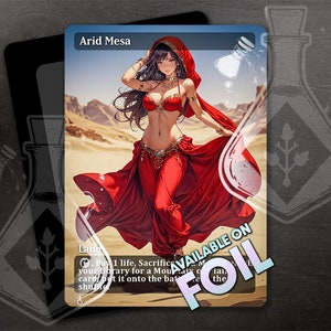 Arid Mesa - Wunderschöne Alternative, Full Custom Art - Rote Fesselnde Oasis Sirene: Wüsten Juwel - Anime Waifu