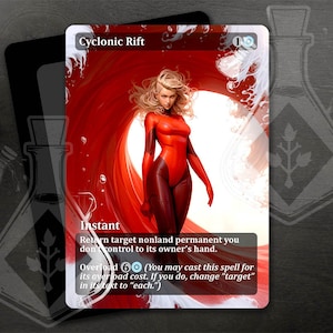 Faille cyclonique - Art personnalisé complet alternatif magnifique - Anime waifu vague rouge
