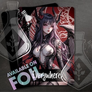 Everywhere  TOKEN - Full Custom Art - Wings - Anime Waifu token - Stunning Elegance: Beauty Fit for Everywhere