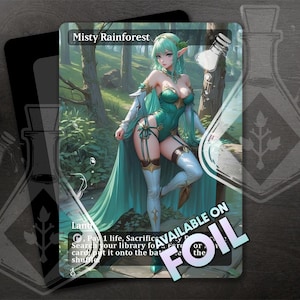 Misty Rainforest - Magnífico arte alternativo completo personalizado - REnchanting Forest Deity: Guardian of Nature - Anime Waifu