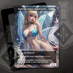 Tegwyll, duque del esplendor - Increíble arte personalizado completo alternativo - Anime Beautiful Farie - hada azul waifu
