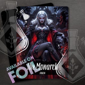 The Monarch TOKEN - Wunderschöne voll kundenspezifische Kunst - Horror - Anime Waifu Token - Wunderschöner böser Monarch: Reign of Dark Majesty