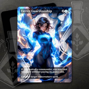 Fierce Guardianship  - Gorgeous Alternate Full Custom Art - Anime waifu mage raw power
