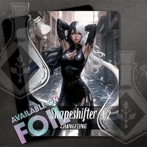 Shapeshifter  TOKEN with Changeling - Full Custom Art - Wings - Breathtaking Transformer: Elegance in Every Form