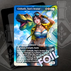 Gishath, Avatar del Sol - Magnífico arte personalizado completo alternativo - Radiant Beast Tamer: Regal Dinosaur Commander - Anime waifu