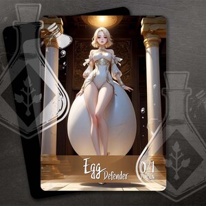 Token EGG para TCG - Defensor - Arte personalizado completo - Protector encantador: vigilando futuros frágiles - anime waifu