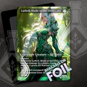 Lathril, Blade of the Elves - Amazing Alternate Full Custom Art - Linda rainha guerreira elfa, com espada