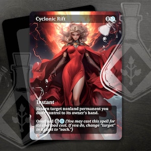Faille cyclonique - Art personnalisé complet alternatif magnifique - Anime waifu mage de feu
