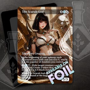 The Scarab God - Amazing Alternate Full Custom Art - Gorgeous Pharaoh Queen: Majesty Beyond Time - Anime Waifu