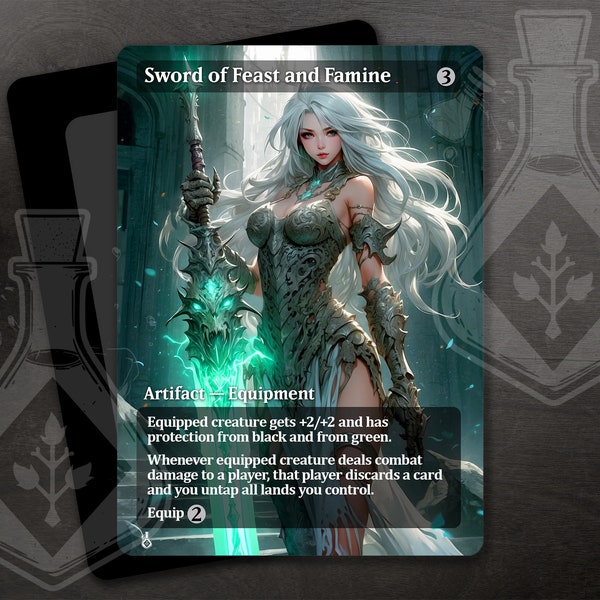 Sword of Feast and Famine - Gorgeous Alternate Full Custom Art - Gorgeous Knight's Quest: Cursed Sword's Secret - Anime waifu