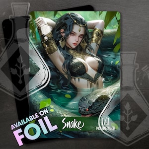 Token SNAKE para TCG - Arte personalizada completa - Rainha cobra do pântano Waifu