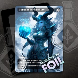 Commander's Sphere - Gorgeous Alternate Full Custom Art Mana Rock - Magnificent Captain: Beauty Meets Commanding Presence - Anime waifu