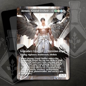 Atraxa, Grand Unifier - Amazing Alternate Full Custom Art - Anime Husbando - Heavenly Hero: Bold Strength in Angelic Form