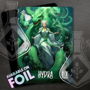 HYDRA Token für TKG - Full Custom Art - Wunderschöne Hydra Königin, Grüne Schlange