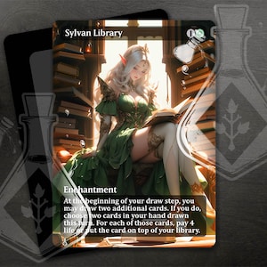 Sylvan Library - prachtige alternatieve volledige aangepaste kunst - Woodland Emissary: Serene Protector of Sylvan Wisdom - Waifu-anime