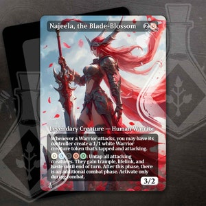 Najeela, la fleur de la lame - Art personnalisé complet alternatif - charmante rose guerrière : gracieuse au combat - Anime Waifu