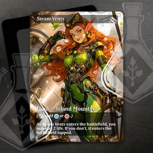 Steam Vents - Gorgeous Alternate Full Custom Art - Steampunk Soldier Redhead Anime Waifu
