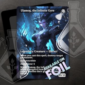 Ulamog, the Infinite Gyre - Gorgeous Alternate Full Custom Art - Beautiful Horror Divinity: Terror in Grace- Anime Waifu