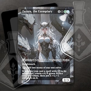 Zaxara, la Ejemplar - Increíble Arte Personalizado Completo Alternativo - Espléndida Emperatriz Hidra: Gobernante Eterna Fascinante - Waifu