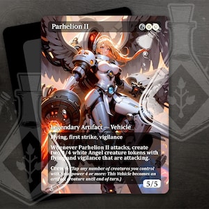 Parhelion II - Amazing Alternate Full Custom Art - Waifu Anime orange and white mech pilot