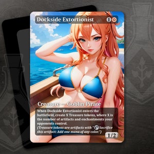 Dockside Extortionist - Erstaunliche Alternative Full Custom Art - Anime Waifu Blue Bikini Lesekopf