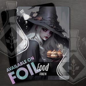 FOOD TOKEN - Full Custom Art - Anime Waifu token - Mystical Kitchen Queen: Gorgeous Witch’s Feast