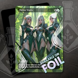 Three Visits - Piękna alternatywna pełna niestandardowa sztuka - Ethereal Sisters: Guardians of the Emerald Path - Waifu Anime