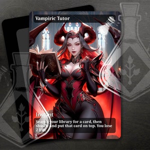 Tutor vampírico - Magnífico arte personalizado completo alternativo - Pretty Vampire Waifu reina malvada