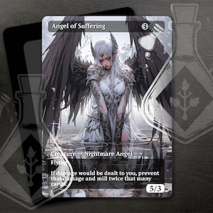 Ángel del sufrimiento - Increíble arte alternativo completo personalizado - Anime Waifu - Tentación dolorosa: Elegancia angelical en el dolor