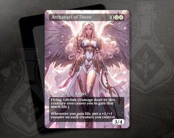 Archangel of Thune - Amazing Alternate Full Custom Art - Gorgeus Pink Angle with a Lace