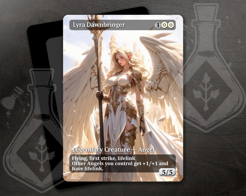 Lyra Dawnbringer Amazing Alternate Full Custom Art lancer Gorgeous angel Waifu image 1