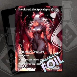 Sheoldred, Apokalipsa - Niesamowita Alternatywna Pełna Niestandardowa Sztuka - Waifu Anime Czerwona Demoniczna Bogini