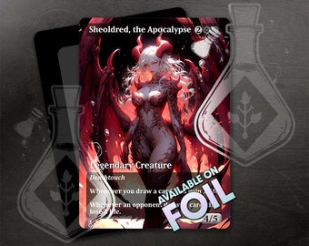 Revel In Riches – Altered Art Custom Magic Card – Anime Waifu Theme – Near Mint