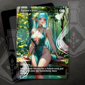 Nature's Lore - prachtige alternatieve volledige aangepaste kunst - Woodland Elf: Keeper of Nature's Secrets - Anime waifu