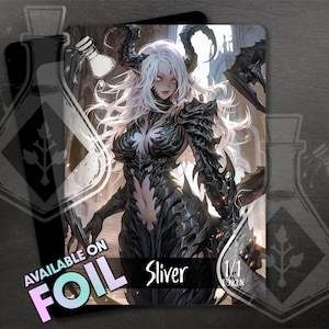 SLIVER Token for TCG - Full Custom Art - Pretty Anime waifu Battle Armor