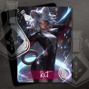 RAT Token for TCG - Full Custom Art - Cute waifu Rat Token - Cute ears