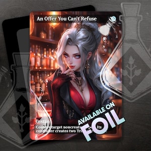 Un'offerta che non puoi rifiutare - Splendida arte alternativa completamente personalizzata - Evocazione di una donna affascinante: un invito aggraziato - Anime waifu