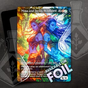 Mina e Denn, Wildborn - Splendida arte alternativa completamente personalizzata - Anime waifu - Squisita coppia di elfi: fascino senza tempo e affascinante