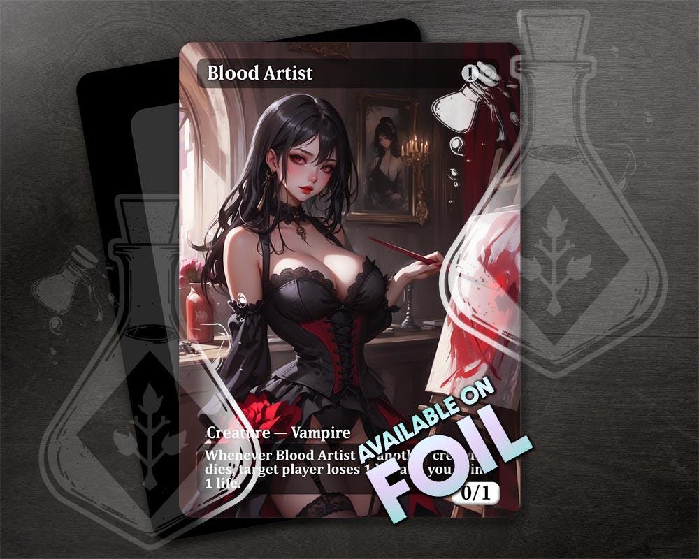 Blood Artist - Amazing Alternate Full Custom Art - Crimson Muse: The Gorgeous Vampire Creator - Anime Waifu