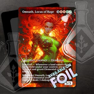 Omnath, Locus of Rage - Amazing Alternate Full Custom Art - Ethereal Queen: Controlling Elements with Elegance - Waifu
