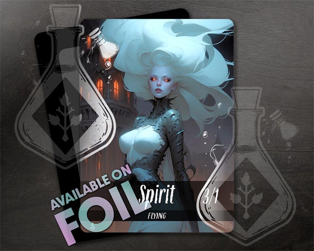 SPIRIT TOKEN 3/1 With Flying - Full Custom Art - BLUE - Anime Waifu ...